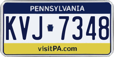 PA license plate KVJ7348