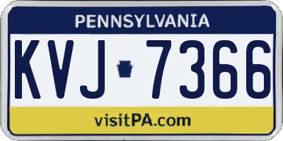 PA license plate KVJ7366