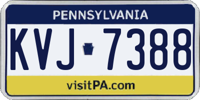 PA license plate KVJ7388