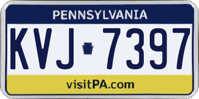 PA license plate KVJ7397