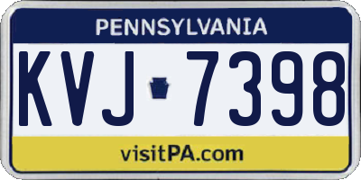 PA license plate KVJ7398