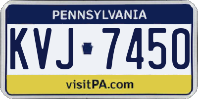 PA license plate KVJ7450