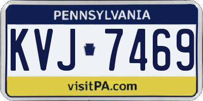 PA license plate KVJ7469