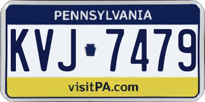 PA license plate KVJ7479