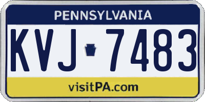 PA license plate KVJ7483