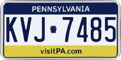 PA license plate KVJ7485