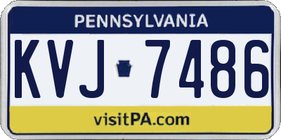 PA license plate KVJ7486