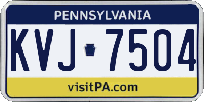PA license plate KVJ7504