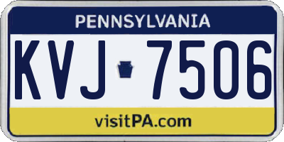 PA license plate KVJ7506