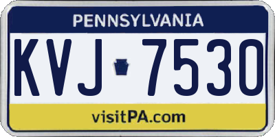 PA license plate KVJ7530