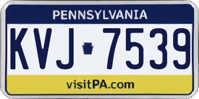 PA license plate KVJ7539