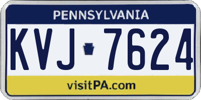 PA license plate KVJ7624