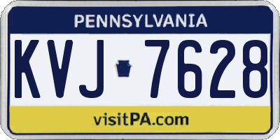 PA license plate KVJ7628