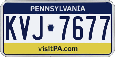 PA license plate KVJ7677