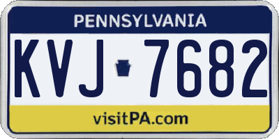 PA license plate KVJ7682