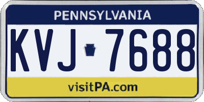 PA license plate KVJ7688