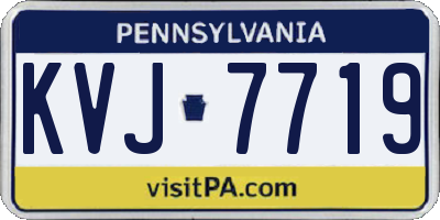 PA license plate KVJ7719