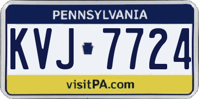 PA license plate KVJ7724