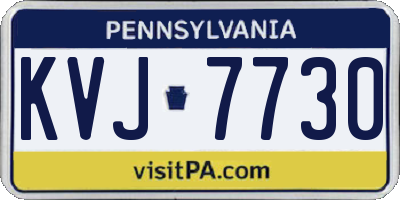 PA license plate KVJ7730