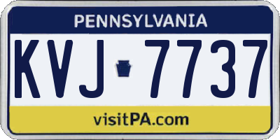 PA license plate KVJ7737