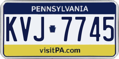 PA license plate KVJ7745