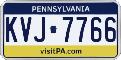 PA license plate KVJ7766