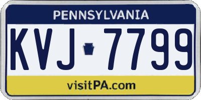PA license plate KVJ7799