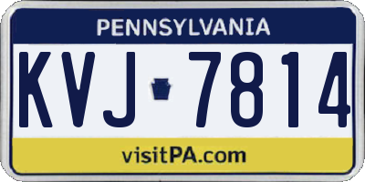 PA license plate KVJ7814