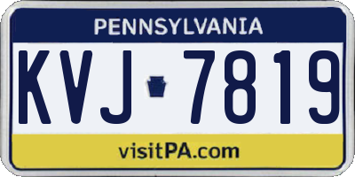 PA license plate KVJ7819