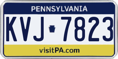 PA license plate KVJ7823