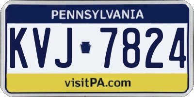 PA license plate KVJ7824
