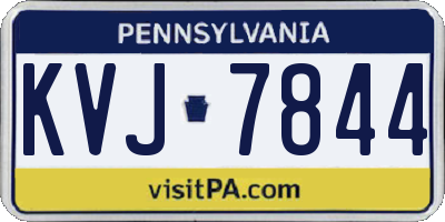 PA license plate KVJ7844