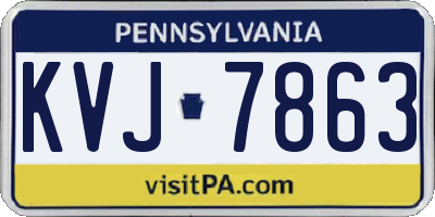 PA license plate KVJ7863