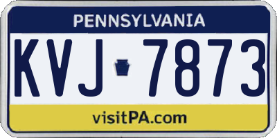 PA license plate KVJ7873
