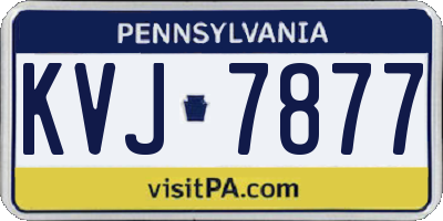 PA license plate KVJ7877