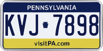 PA license plate KVJ7898