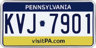 PA license plate KVJ7901