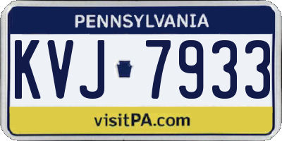 PA license plate KVJ7933