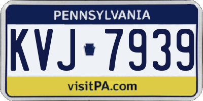 PA license plate KVJ7939