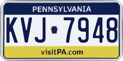 PA license plate KVJ7948