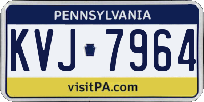 PA license plate KVJ7964