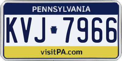 PA license plate KVJ7966