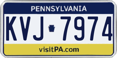 PA license plate KVJ7974