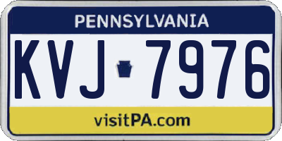 PA license plate KVJ7976