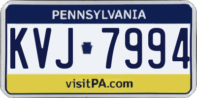 PA license plate KVJ7994