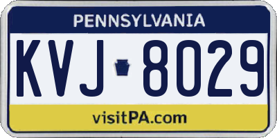 PA license plate KVJ8029