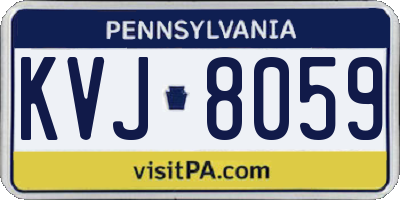 PA license plate KVJ8059