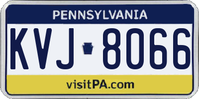 PA license plate KVJ8066