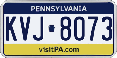 PA license plate KVJ8073