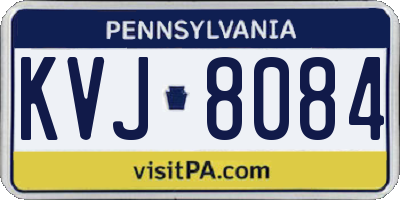 PA license plate KVJ8084